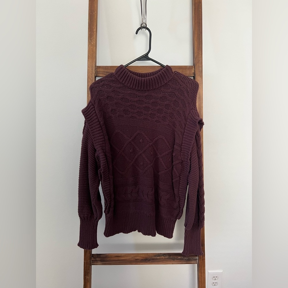 Wine colored sweater, never worn.